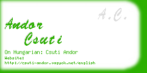 andor csuti business card